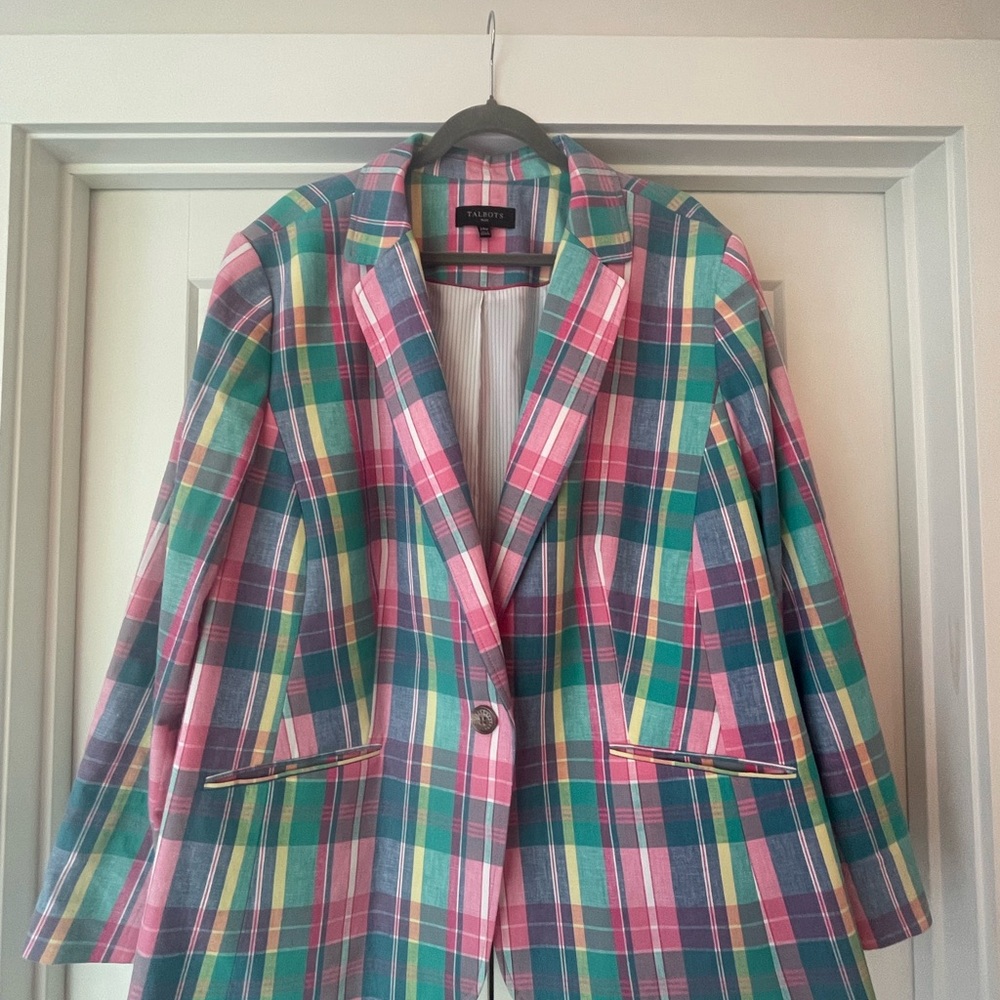 Colorful Plaid Women's Blazer by Talbots